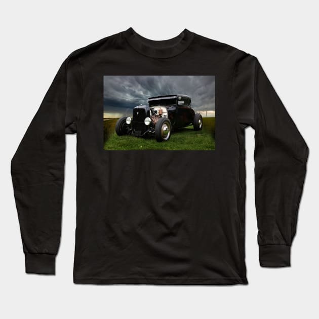 1929 - Ford Model A - Hot Rod Long Sleeve T-Shirt by hottehue